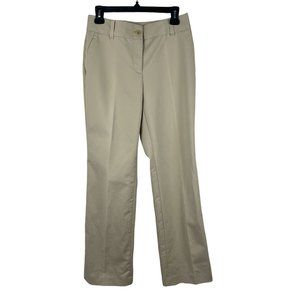 Talbots Pants Womens 4 Tan Heritage British Khaki Trouser Straight Career Office